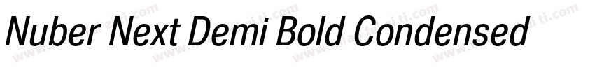 Nuber Next Demi Bold Condensed字体转换